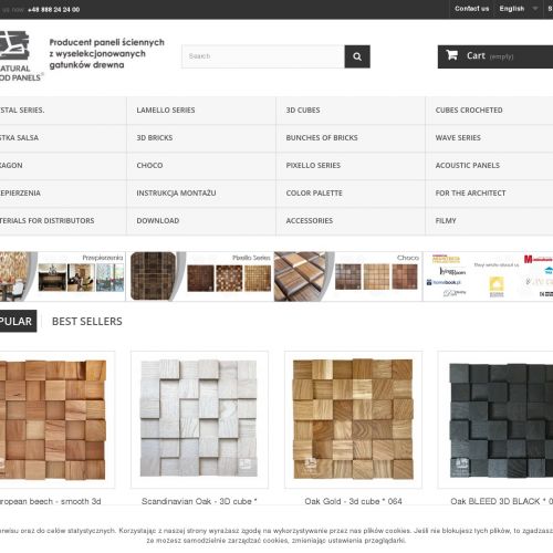 Drewniane kostki na ścianę