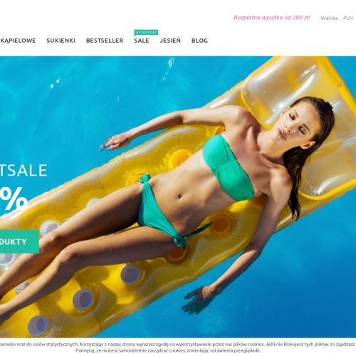 Stroje kąpielowe z wysokim stanem