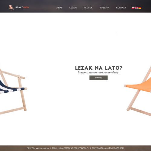 Leżaki reklamowe na zamówienie cennik