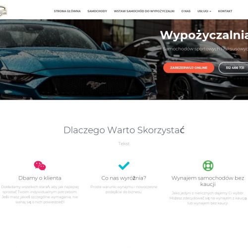 Wypożyczalnia samochodów ekskluzywnych w Warszawie