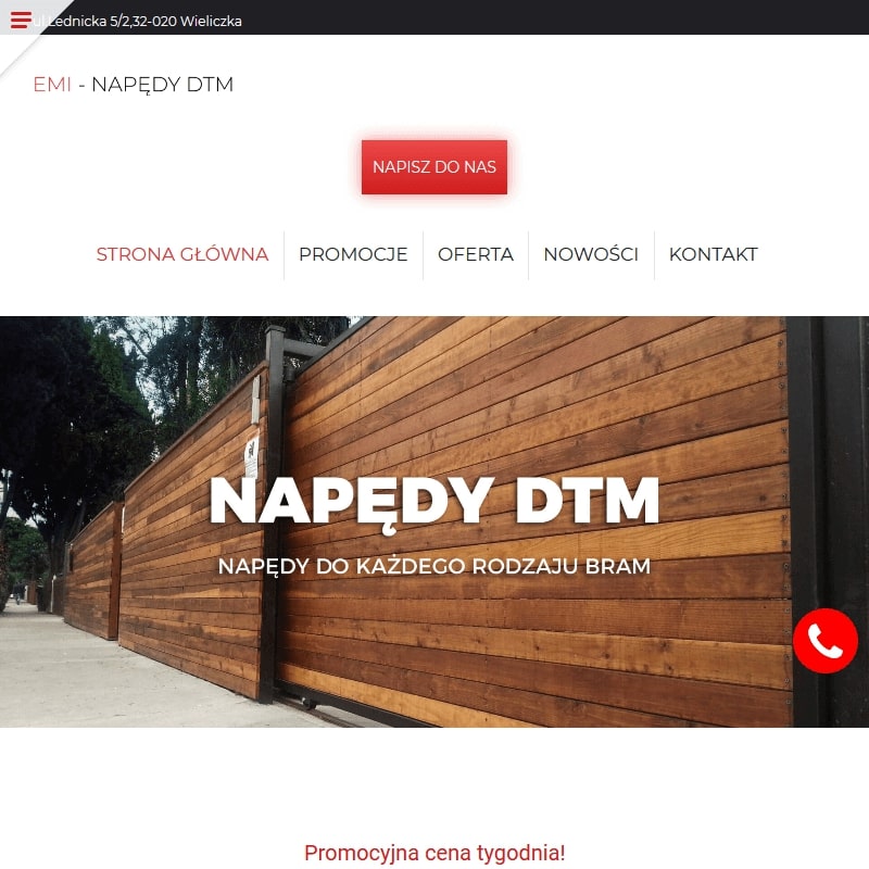 Siłownik do bramy uchylnej - Wieliczka