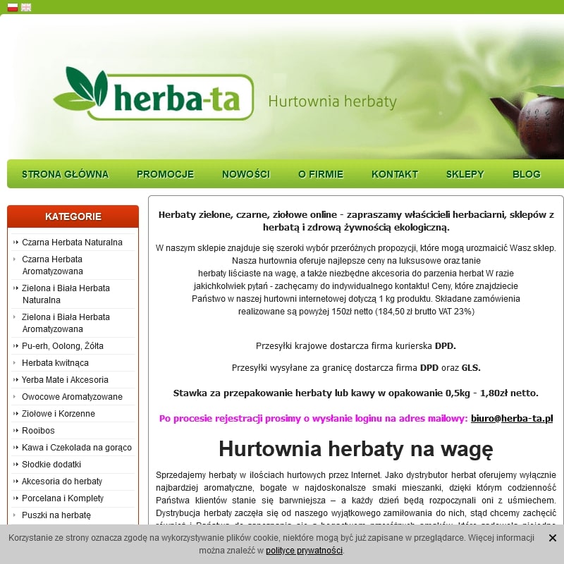 Hurtownia kawy i herbaty