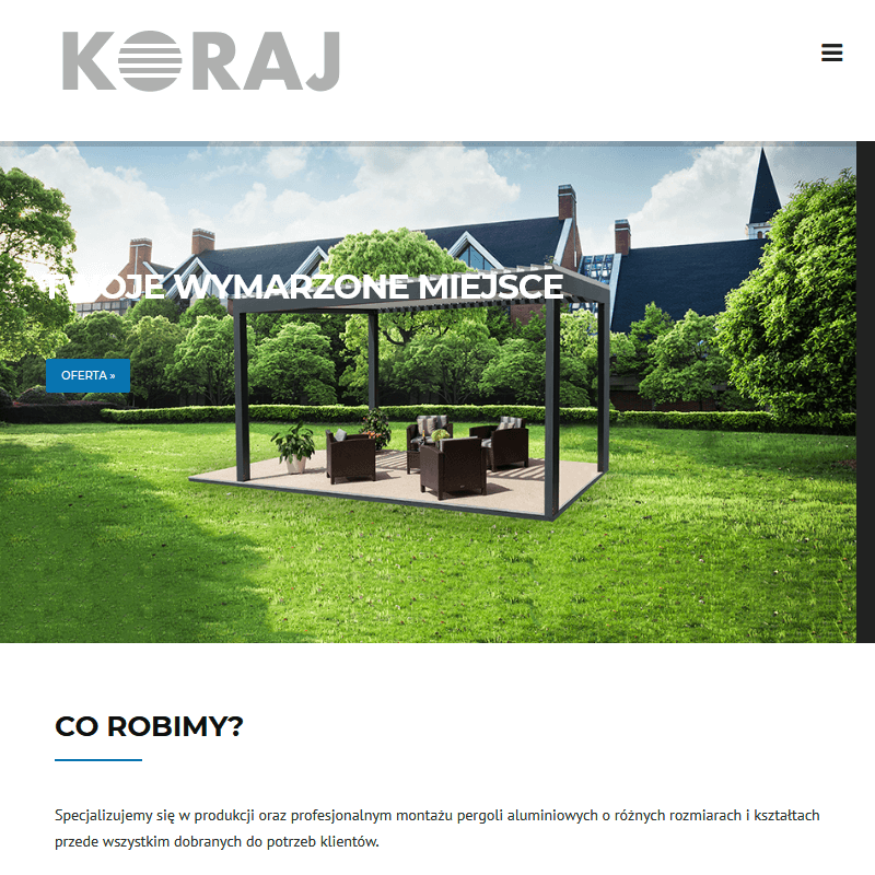 Pergola z czujnikiem