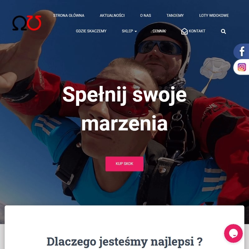 Prezent skok ze spadochronem
